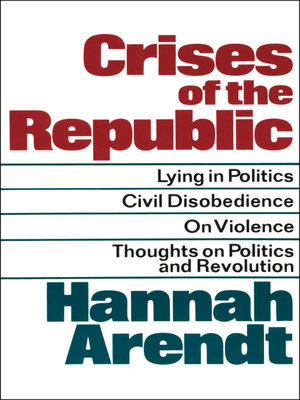 cover image of Crises of the Republic